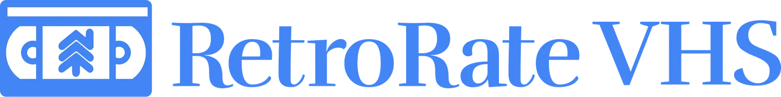 The RetroRate VHS logo: a video cassette icon beside the words RetroRate VHS.